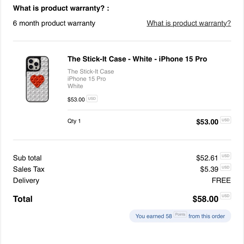 Casetify The Stick-It Case White iPhone 15 Pro - Picture 6 of 7
